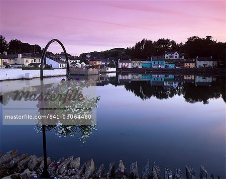Union Hall harbour at sunset, Union Hall, County Cork, Munster, Republic of Ireland, Europe