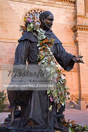 Statue of St. Francis of Assisi by Betty Sabo, St. Francis Cathedral, City of Santa Fe, New Mexico, United States of America, North America