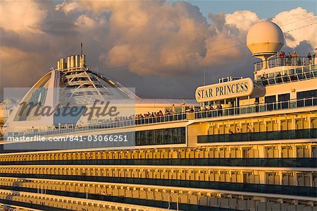 Side of a cruise ship, Port Everglades, Fort Lauderdale, Florida, United States of America, North America