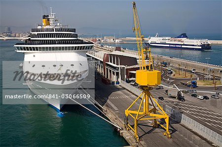 Costa Lines cruise ship, Port of Barcelona, Catalonia, Spain, Europe