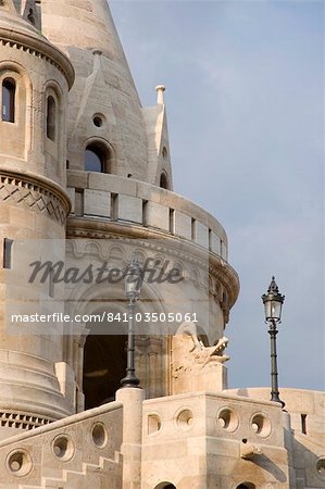 A newly restored section of the Fishermen's Bastion, Budapest, Hungary, Europe