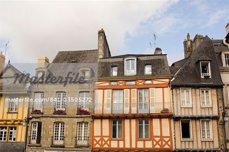 Timber-framed buildings, Quimper, Southern Finistere, Brittany, France
