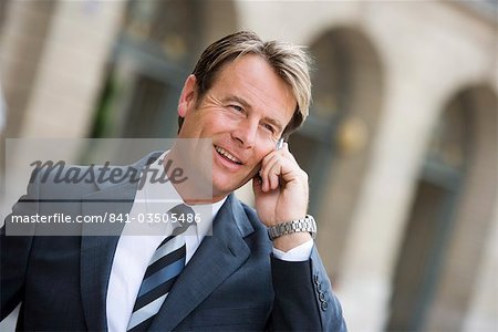 Business man on phone, Paris, France, Europe