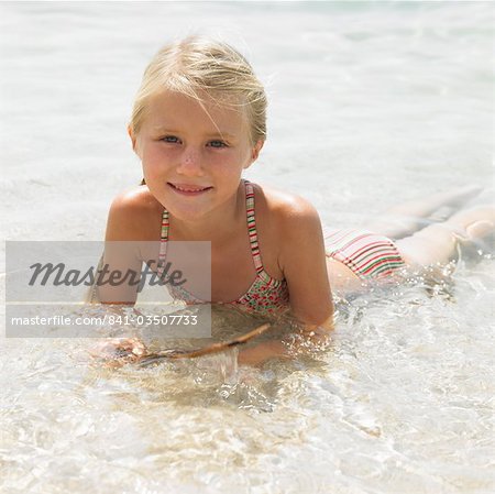 8 years old girl on the beach, Stock Photo, Picture And Rights Managed  Image. Pic. S73-1560686