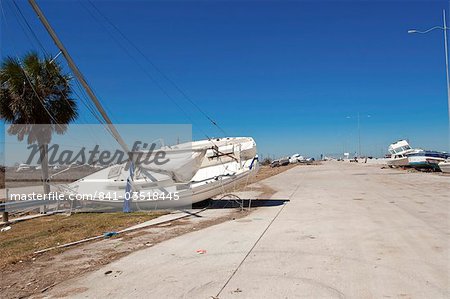 Hurricane damage, Galveston, Texas, United States of America, North America