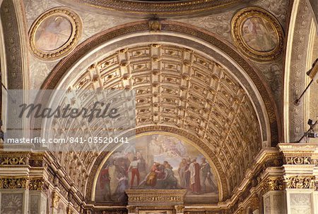 Bramante paintings, church of Santa Maria Presso San Satiro, Milan, Lombardy, Italy, Europe