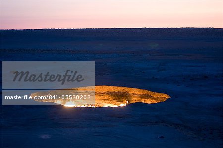 Darvaza Gas crater, Turkmenistan, Central Asia, Asia