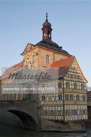 Gothic Old Town Hall (Altes Rathaus) with Renaissance and Baroque sections of facade, Alstadt, Bamberg, Upper Franconia, Bavaria, Germany, Europe