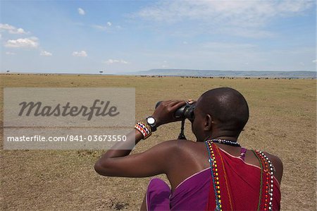 Masai guide, Masai Mara, Kenya, East Africa, Africa