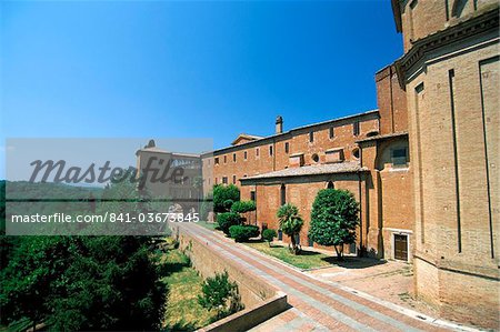 Monte Oliveto Maggiore abbey, Siena province, Tuscany, Italy, Europe