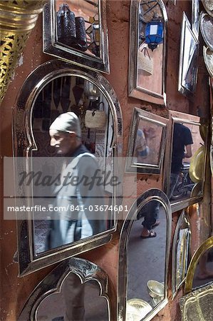 Frames for sale, Souk in the Medina, Marrakech, Morocco, North Africa, Africa