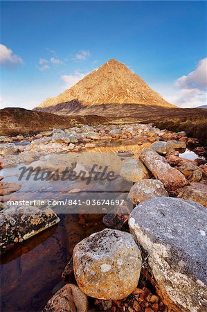 Buachaille Etive Mor and River Coupall, Glen Coe (Glencoe), Highland region, Scotland, United Kingdom, Europe