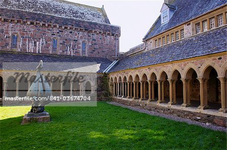 Cloisters, Iona Abbey, Isle of Iona, Scotland, United Kingdom, Europe