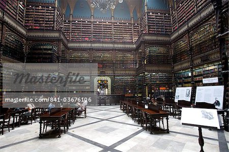 The library inside the church of San Francesco, Brazil, South America