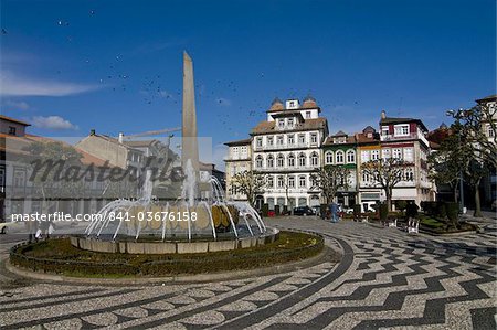 Central square of Guimaraes, UNESCO World Heritage Site, Portugal, Europe