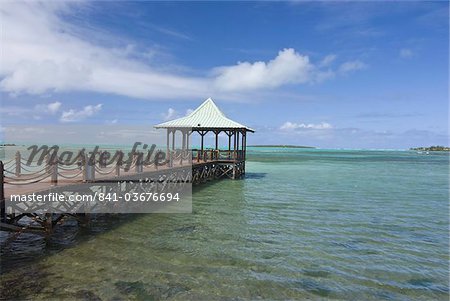 Boat pier in Mahebourg, Mauritius, Indian Ocean, Africa