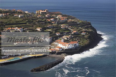 The village of Seixal on a peninsula on the north coast of the island of Madeira, Portugal, Atlantic, Europe