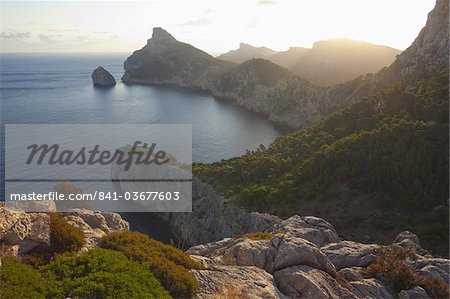 Formentor peninsula at sunrise from Mirador des Colomer, Majorca, Balearic Islands, Spain, Mediterranean, Europe