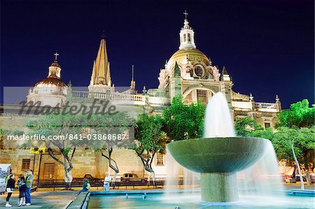 Cathedral in Plaza de Armas, Guadalajara, Mexico, North America