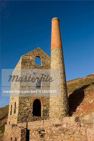 Towan Roath Engine House at Wheal Coates, St. Agnes, Cornwall, England, United Kingdom, Europe