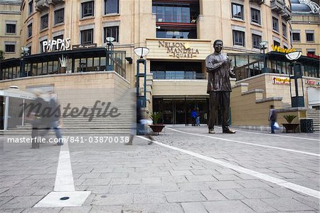 People walking through Nelson Mandela Square, Sandton, Johannesburg, Gauteng, South Africa, Africa