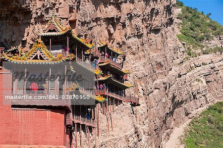 The Hanging Temple (Hanging Monastery) near Mount Heng in the province of Shanxi, China, Asia