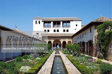 Generalife, Alhambra Palace, UNESCO World Heritage Site, Granada, Andalucia, Spain, Europe
