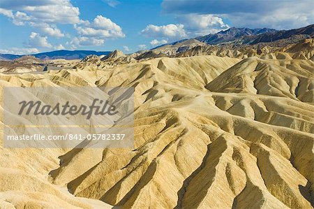 Siltstone eroded formations of Zabriske Point, Furnace Creek, Death Valley National Park, California, United States of America, North America