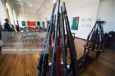 Gun display in the Police Museum, Bogota, Colombia, South America