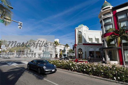 Rodeo Drive In Beverly Hills, Los Angeles, California Stock Photo