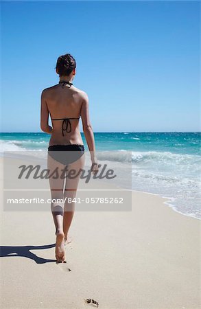 Woman on Floreat Beach, Perth, Western Australia, Australia, Pacific