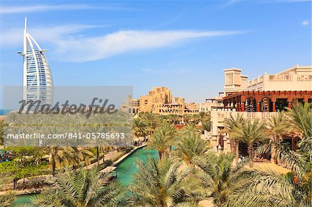 Burj Al Arab and Madinat Jumeirah Hotels, Dubai, United Arab Emirates, Middle East