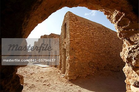 Restored former Berber granary with a maze of granary niches known as ghorfas, Ksar Haddada, Tunisia, North Africa, Africa