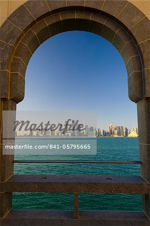 City skyline from Museum of Islamic Art, Doha, Qatar, Middle East