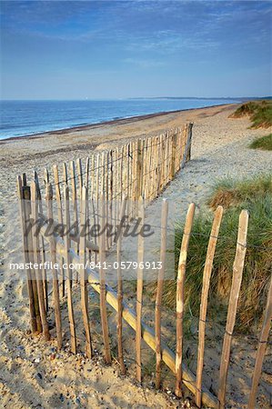 A summer morning on the beach at Walberswick, Suffolk, England, United Kingdom, Europe