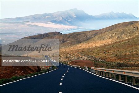 Road near La Pared, Fuerteventura, Canary Islands, Spain, Europe