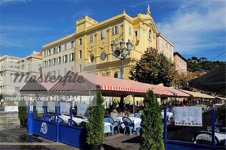 Place Charles Felix, Cours Saleya market and restaurant area, old town, Nice, Alpes Maritimes, Provence, Cote d'Azur, French Riviera, France, Europe Place Charles Felix, Cours Saleya market and restaurant area, old town, Nice, Alpes Maritimes, Provence, Cote d'Azur, French Riviera, France, Europe