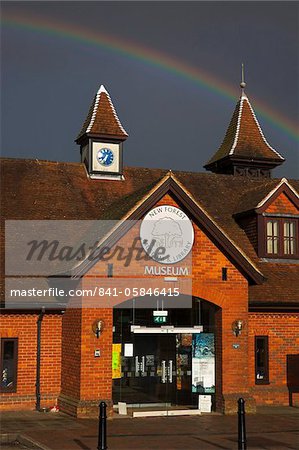 Rainbow above the New Forest Museum in Lyndhurst, Hampshire, England, United Kingdom, Europe