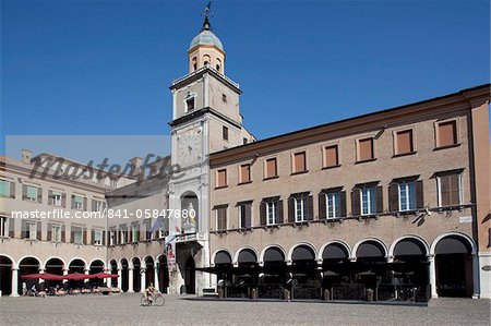 Piazza Grande Clock Tower, Modena, Emilia Romagna, Italy, Europe