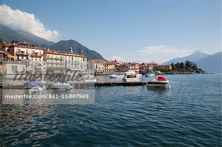 Town and Lake Como, Menaggio, Lombardy, Italian Lakes, Italy, Europe