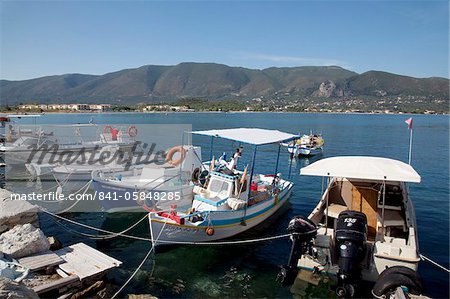 Fishing boats in the harbour, Alykanas, Zakynthos, Ionian Islands, Greek Islands, Greece, Europe