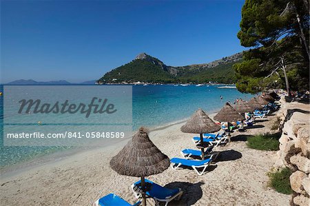 Platja Formentor, near Port de Pollenca (Puerto Pollensa), Mallorca (Majorca), Balearic Islands, Spain, Mediterranean, Europe