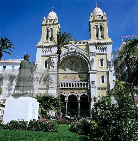 The Cathedral along Avenue Bourguiba, Tunis, Tunisia, North Africa, Africa