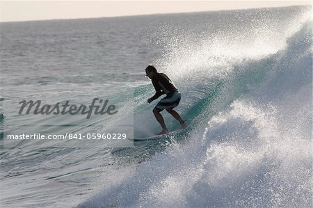 Surfing, Santa Maria, Island Sal, Cape Verde Islands, Atlantic Ocean, Africa