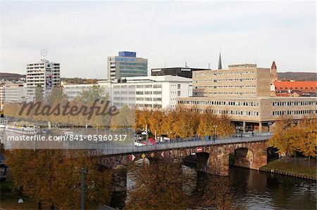 River Saar and Old Bridge (Alte Brucke), Saarbrucken, Saarland, Germany, Europe