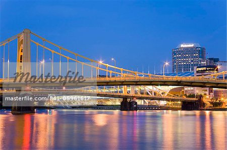 Andy Warhol Bridge (7th Street Bridge) over the Allegheny River, Pittsburgh, Pennsylvania, United States of America, North America