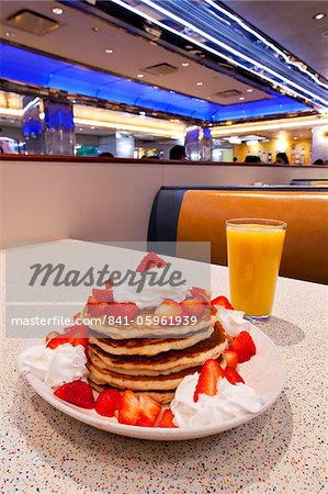 Pancakes, Mid Town Manhattan Diner, New York, United States of America, North America