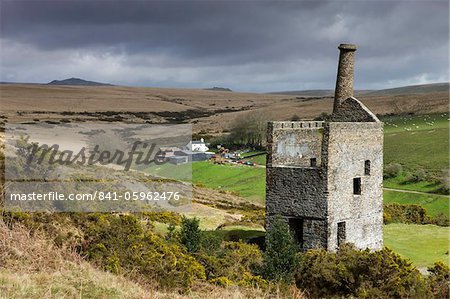 The ruins of Wheal Betsy tin mine on the western edge of Dartmoor National Park, Devon, England, United Kingdom, Europe