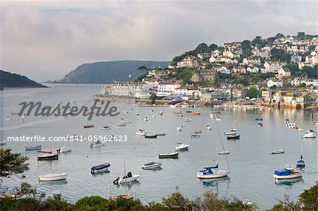 Salcombe and the Kingsbridge Estuary from Snapes Point, South Hams, Devon, England, United Kingdom, Europe