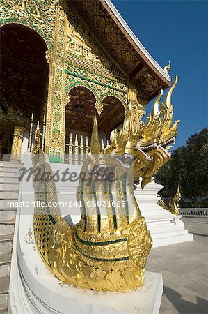 Naga heads, Wat Sen, Luang Prabang, Laos, Indochina, Southeast Asia, Asia